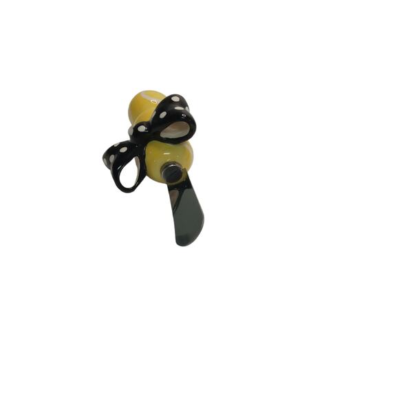 🐝Yellow Black Polka Dot Spreader Knife Cheese Butter Jam Whimsical Party Fun 🐝 - Picture 9 of 15